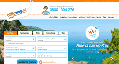 Desktop Screenshot of billigweg.de